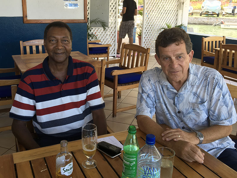 Reunion organisers:  Ex-Captain Lewis Betsy, left, with fellow star Colin Whiting