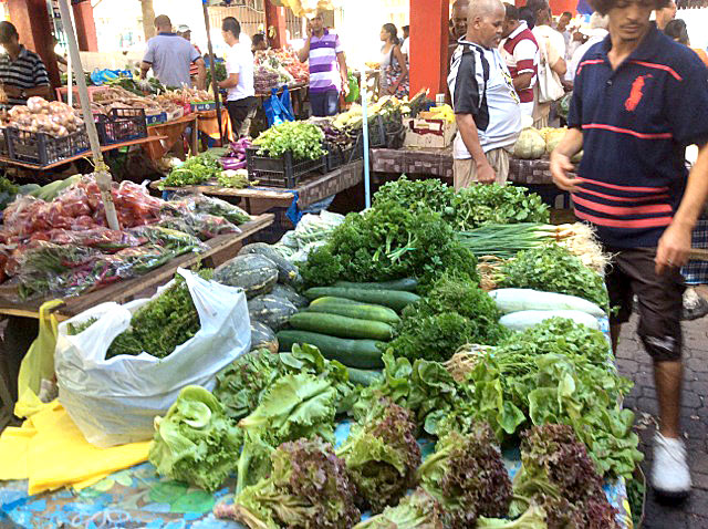 Fresh produce: Customers browse the market seeking out the best prices