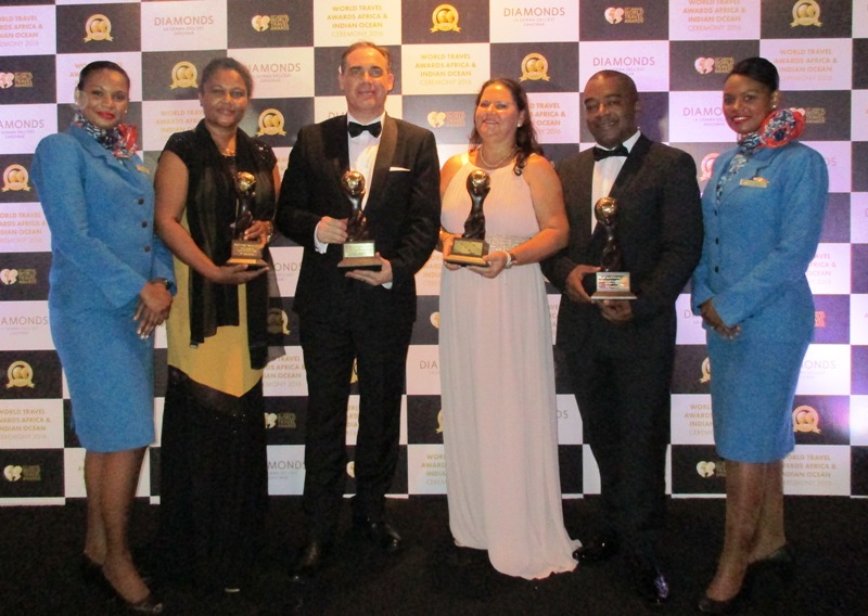 Winners: The Air Seychelles team received four top World Travel awards