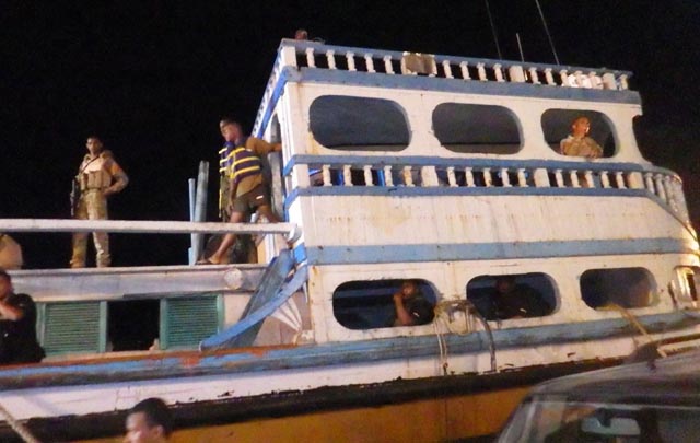 Seized: The Iranian dhow caught heading towards Seychelles