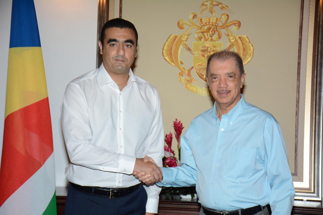 Ambassador Hazem M. Shabat with President Michel