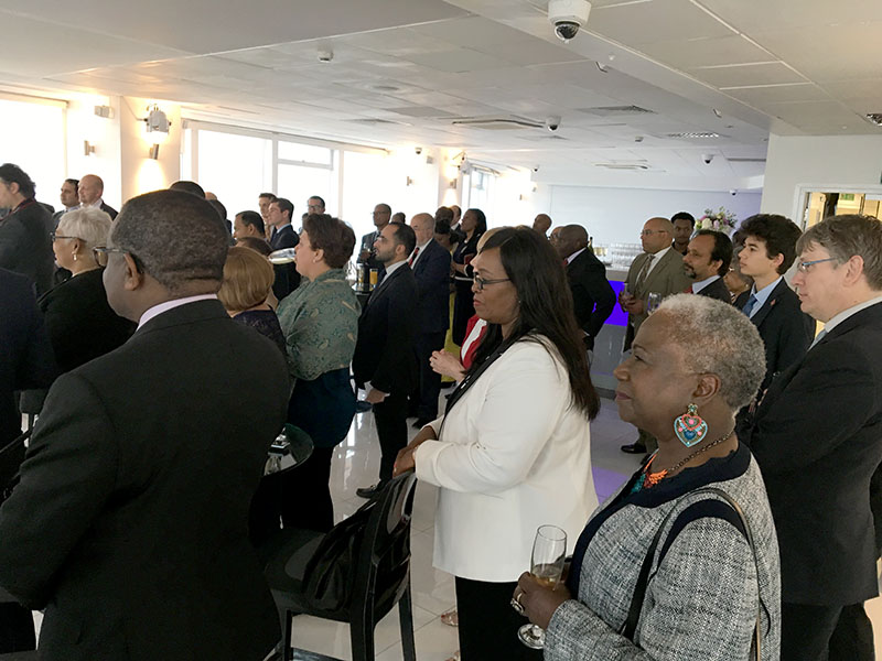 Attentive: Guests at the 40th anniversary of Seychelles' Independence event listen to the High Commissioner’s speech