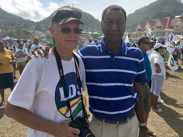 Old friends: Gonzague D’Offay with Lewis Betsy