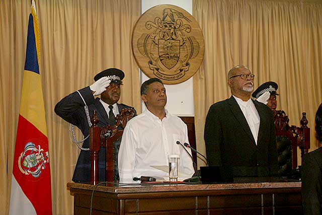 Declaration: President Faure with Patrick Pillay, Speaker of the National Assembly