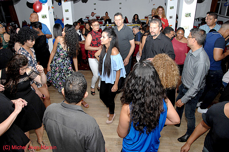Fun time: Guests revel in the party atmosphere