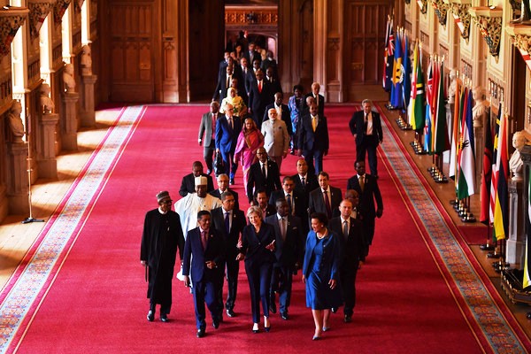 Historic venue: Mr Faure and other heads of State at Windsor Castle
