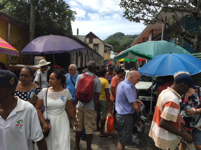 Busy: Shoppers have plenty to choose from