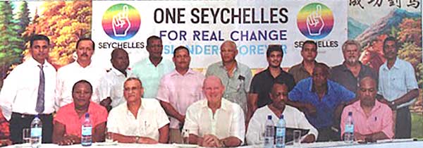 Aiming for change: The committee of One Seychelles at their inaugural meeting