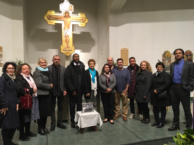 Paying their respects: Family and friends at the memorial Mass for Gerard