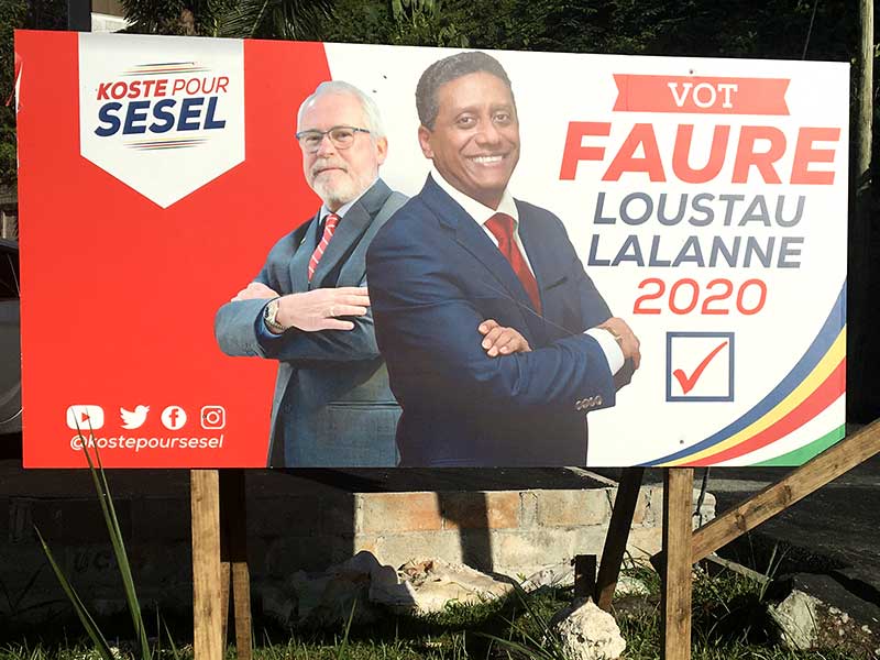 Contenders: Danny Faure and Maurice Loustau-Lalanne for United Seychelles