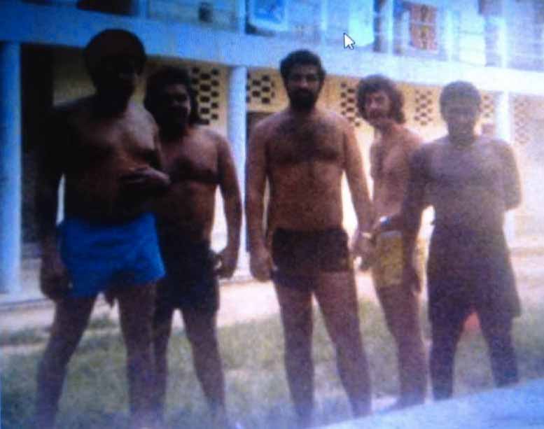 Survivor: George was one of the detainees in Rene’s jail in 1979. From left to right: Darnley Moustache, Hedge Pierre, George Uzice, Vital Hoareau and Rene Kilindo