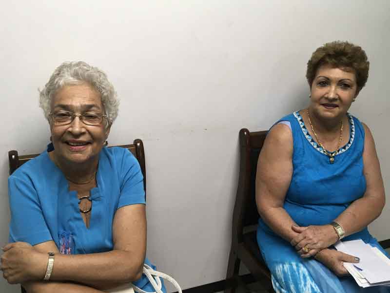 Sharing tears and laughter: Carlette with sister Juliana.