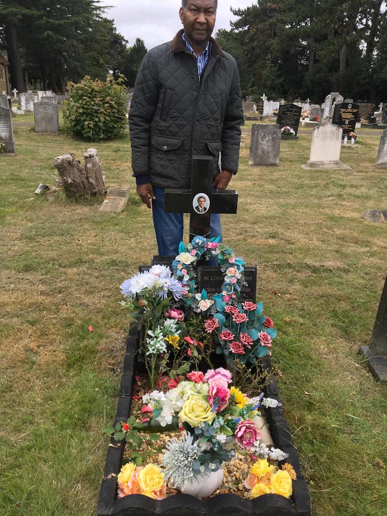Lewis Betsy at graveside