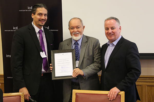 Honoured: Sir James at the Lords with his award