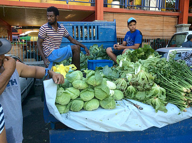 Come and see: Stall holders keep an eye out for prospective customers