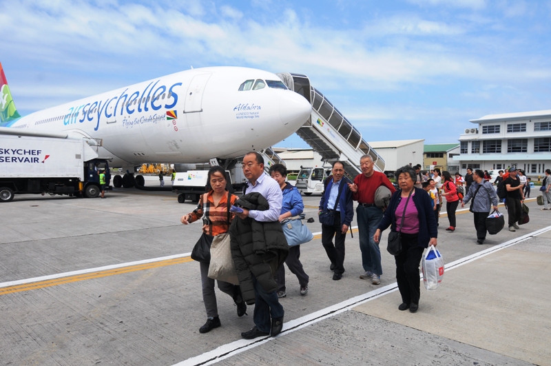 Celebration: Visitors arrive in Seychelles for the Chinese New Year