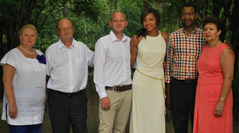Families together: From left to right - Ella Kowalewska, Andrej Kowalewski, Marek and Lorraine, Lewis Betsy and Juliana Betsy